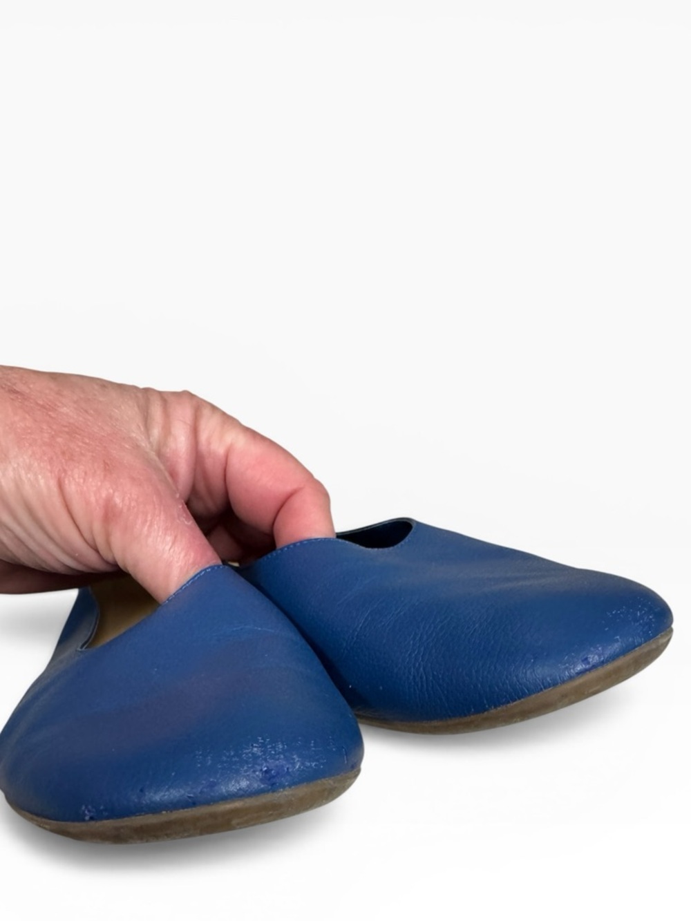 Everlane Blue Leather Ballet Flats - Picture 7 of 11